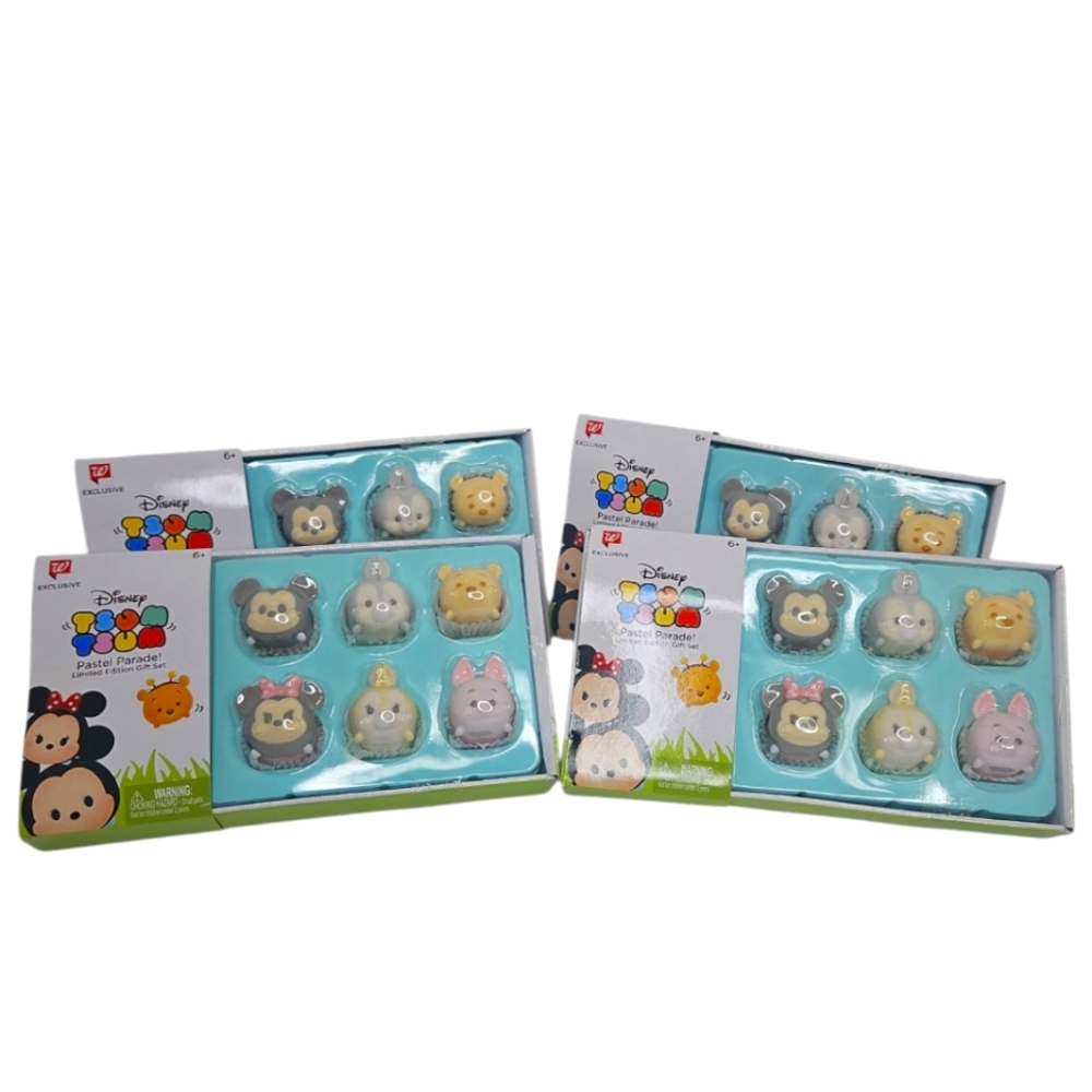 Disney Tsum Tsum Pastel Parade Limited Edition Gift Set Bulk Of Four (4) Sets